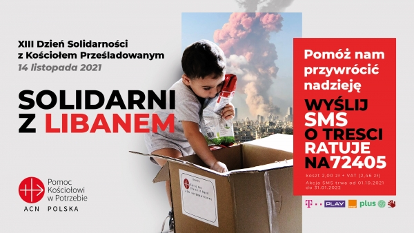 baner na strone intenretowa Dzie Solidarnoci z Kocioem Przeladowanym Liban 2021