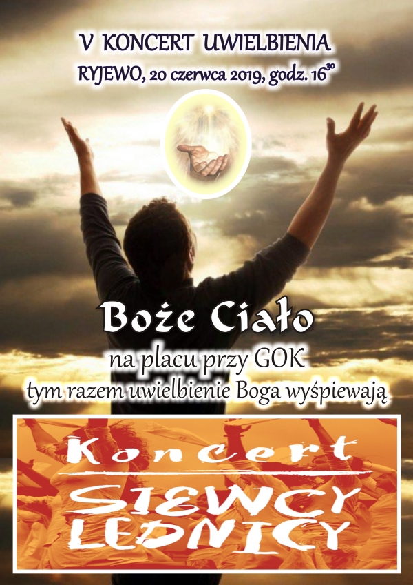 Plakat koncert uwielbienia A3 2019