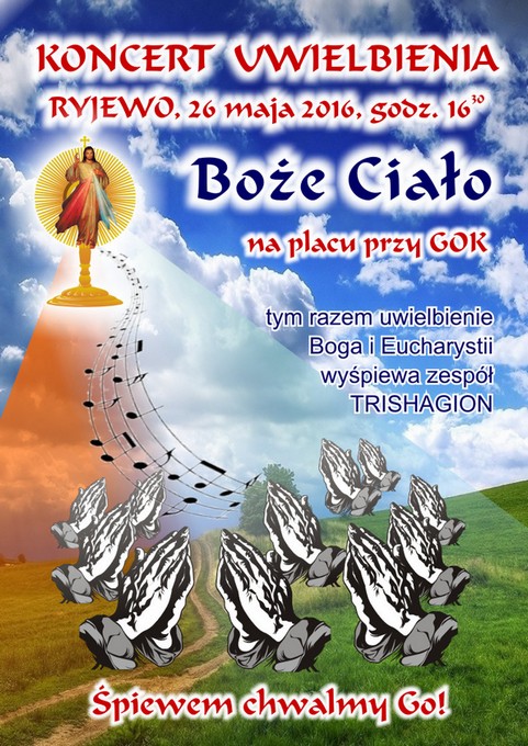 Plakat koncertu uwielbienia 2016