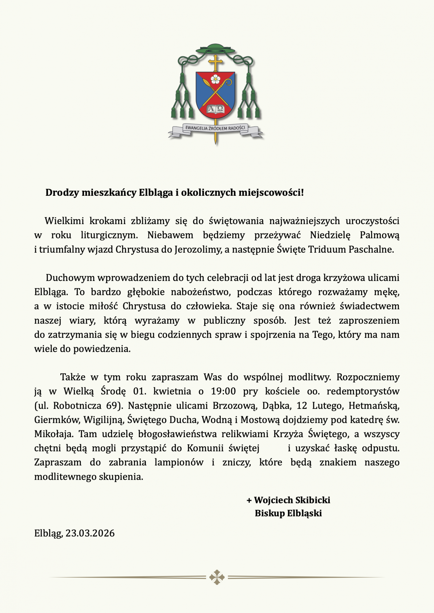 Droga krzyzowa zaproszenie